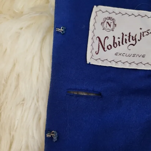 ❤️ Nobility Jrs Vintage Fur Trim Wool Cropped Blazer
