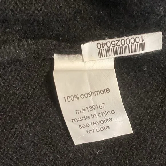 127 Miles Malibu Britt Black Crew Neck Studded 100% Cashmere Sweater XS
