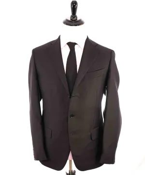 $1,495 EIDOS - 2/3 Button Roll LapelSemi-Lined Black Blazer - 44R