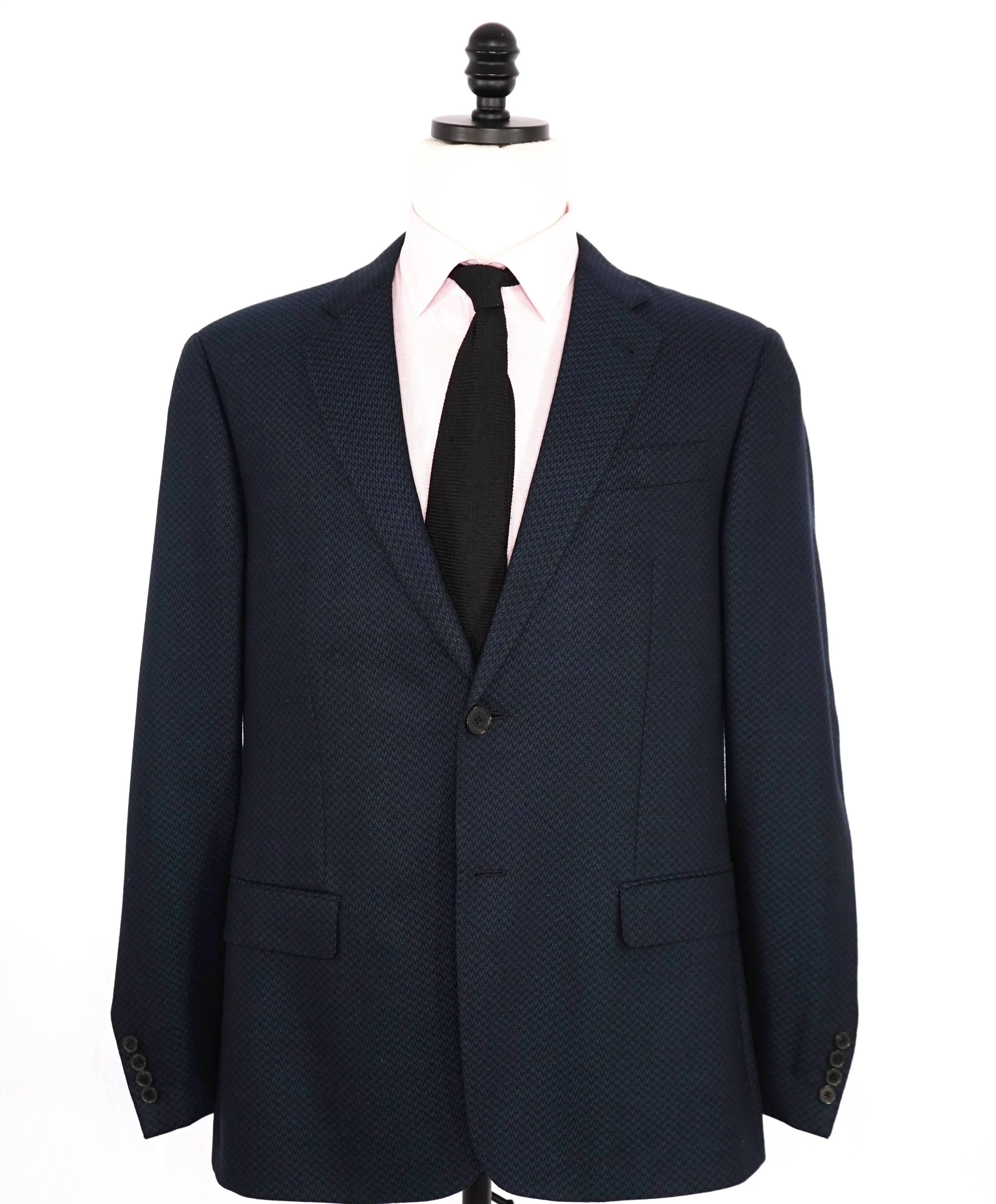 $1,595 EMPORIO ARMANI- *G lIne* Green/Blue Geometric Pattern Blazer - 42R