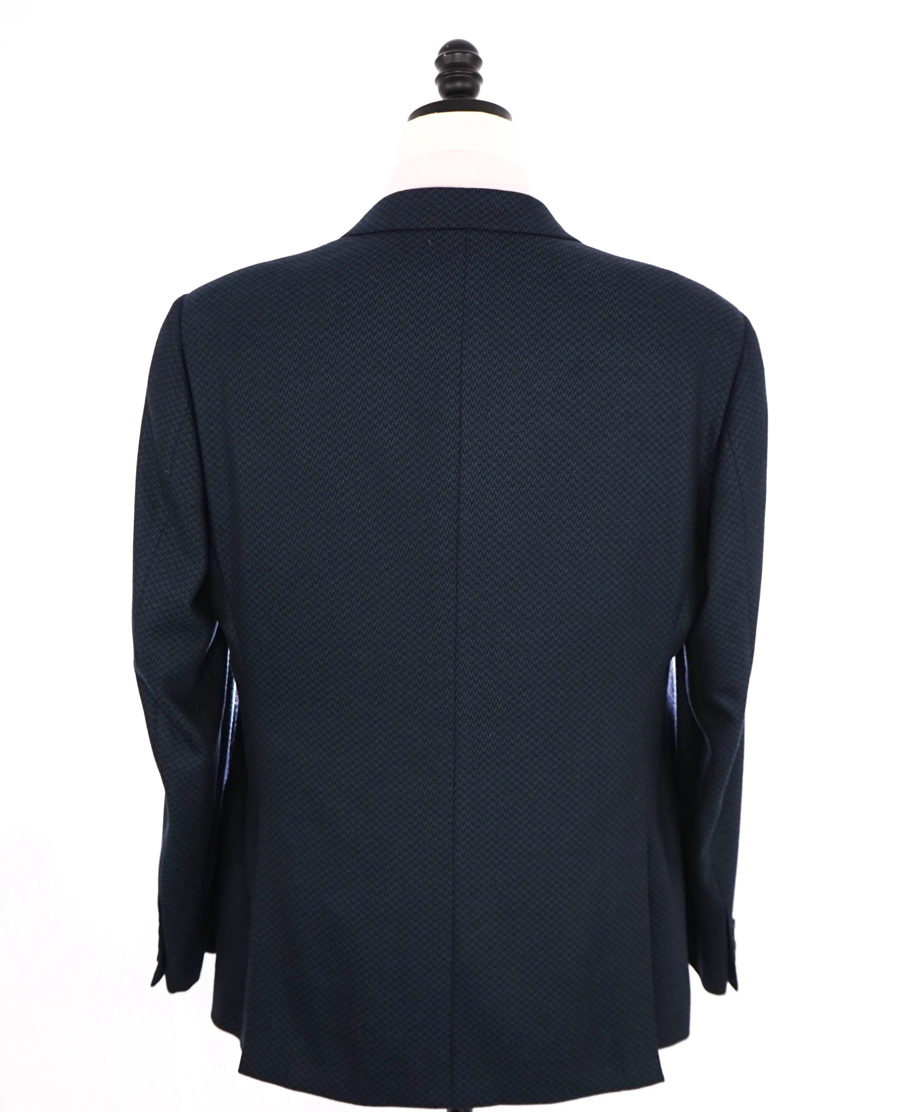 $1,595 EMPORIO ARMANI- *G lIne* Green/Blue Geometric Pattern Blazer - 42R