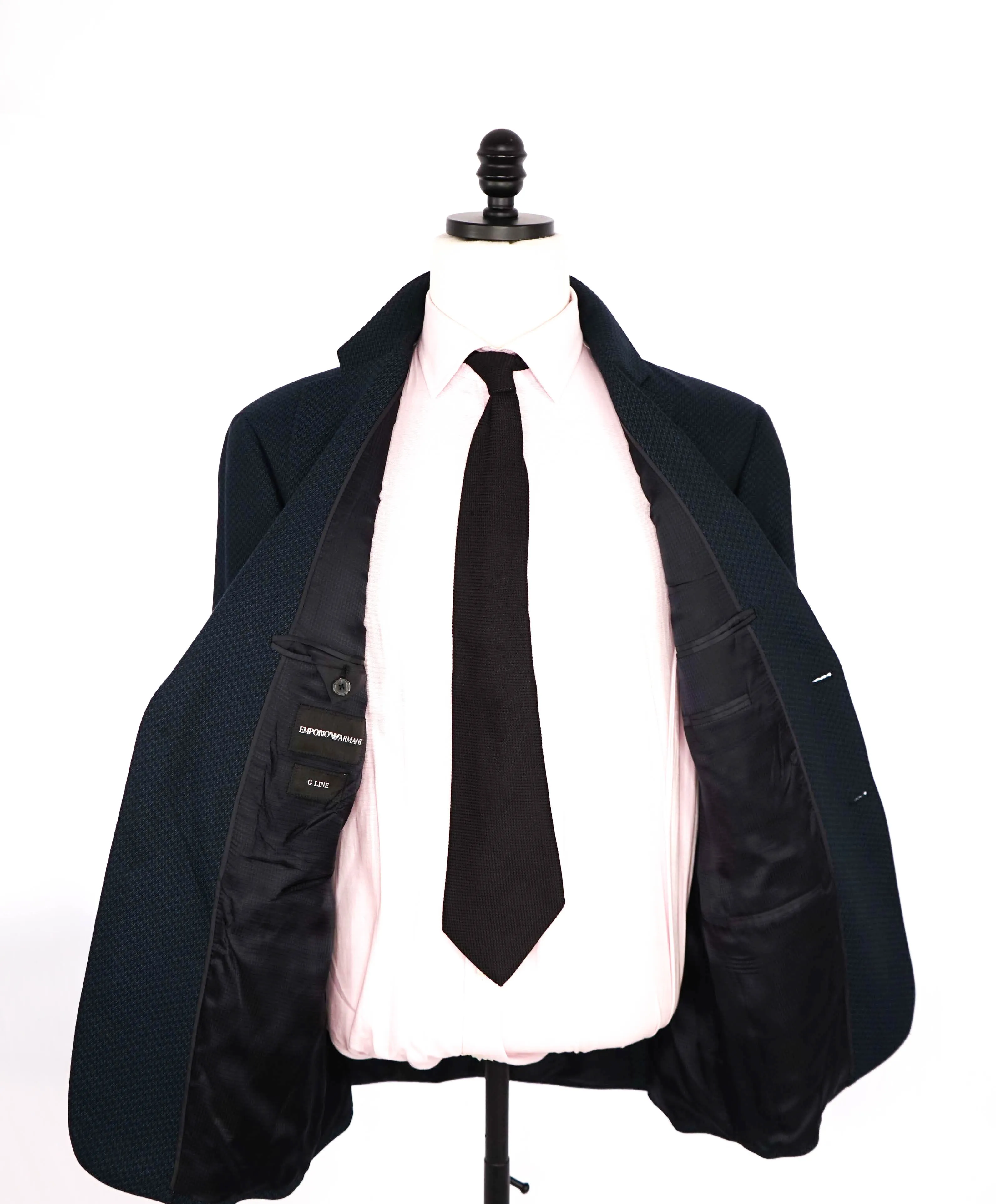 $1,595 EMPORIO ARMANI- *G lIne* Green/Blue Geometric Pattern Blazer - 42R