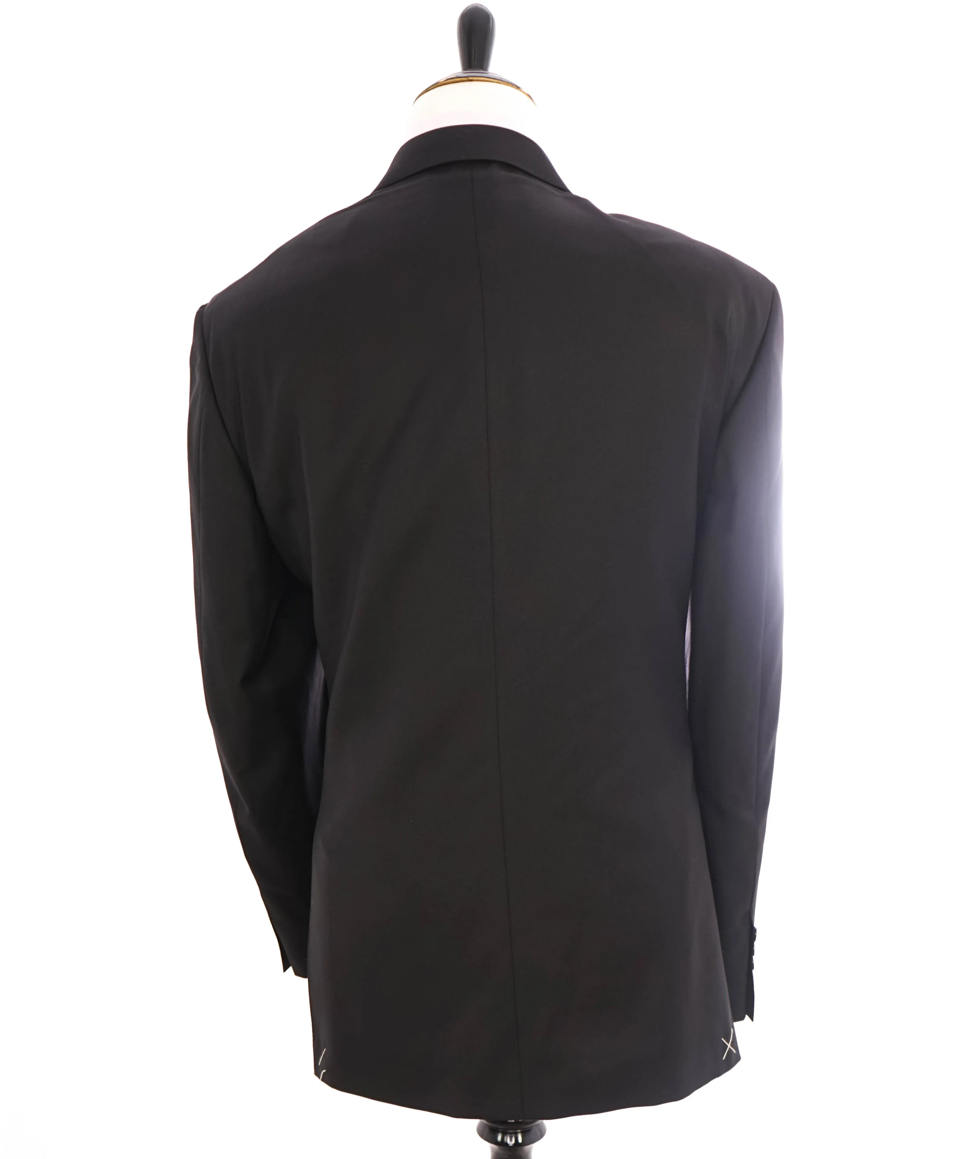 $1,795 CANALI -  Black Solid Notch Lapel 2-Btn Blazer - 48R US