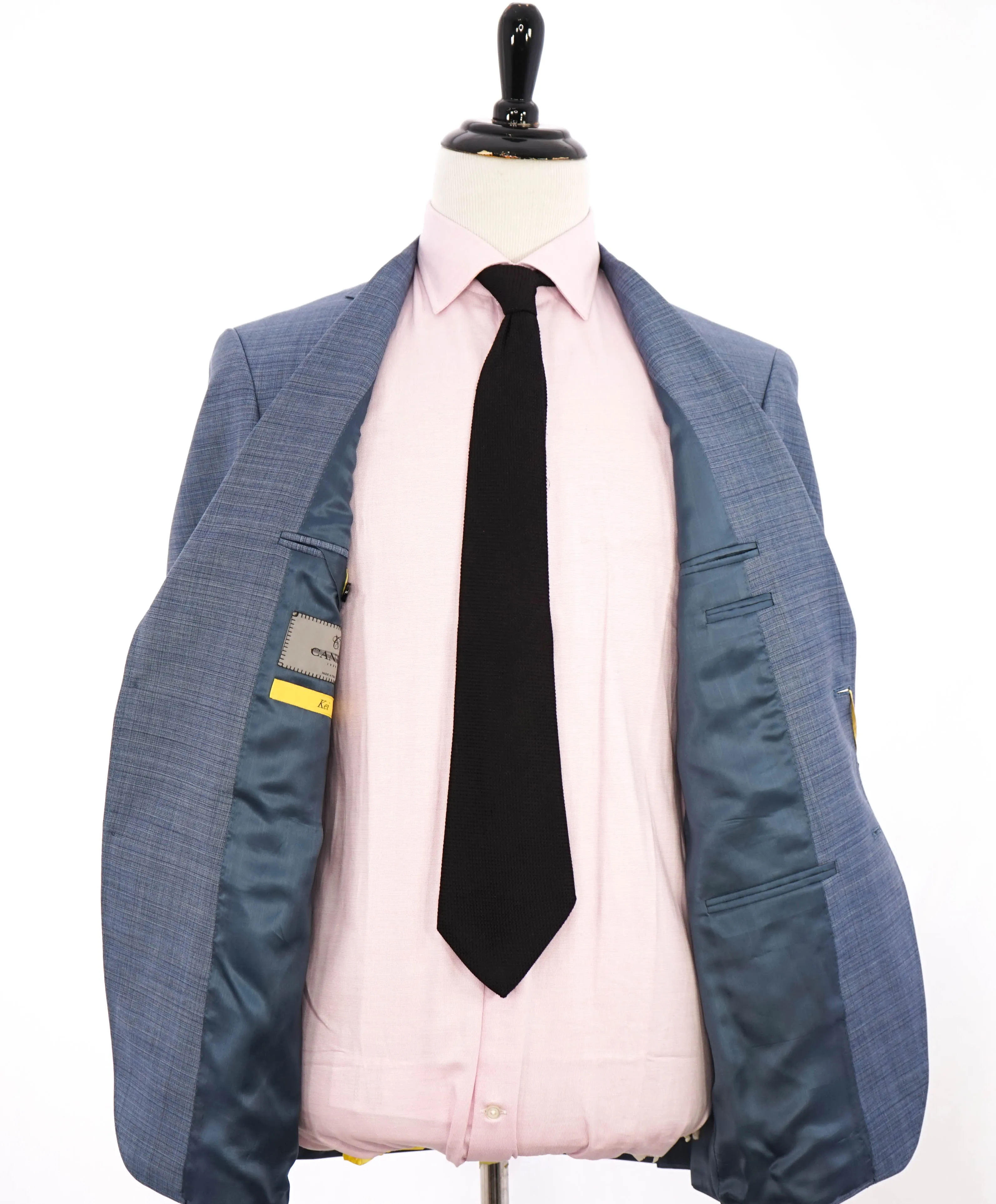$1,895 CANALI - "KEI" Light Baby Blue Summer Wool Blazer - 42R