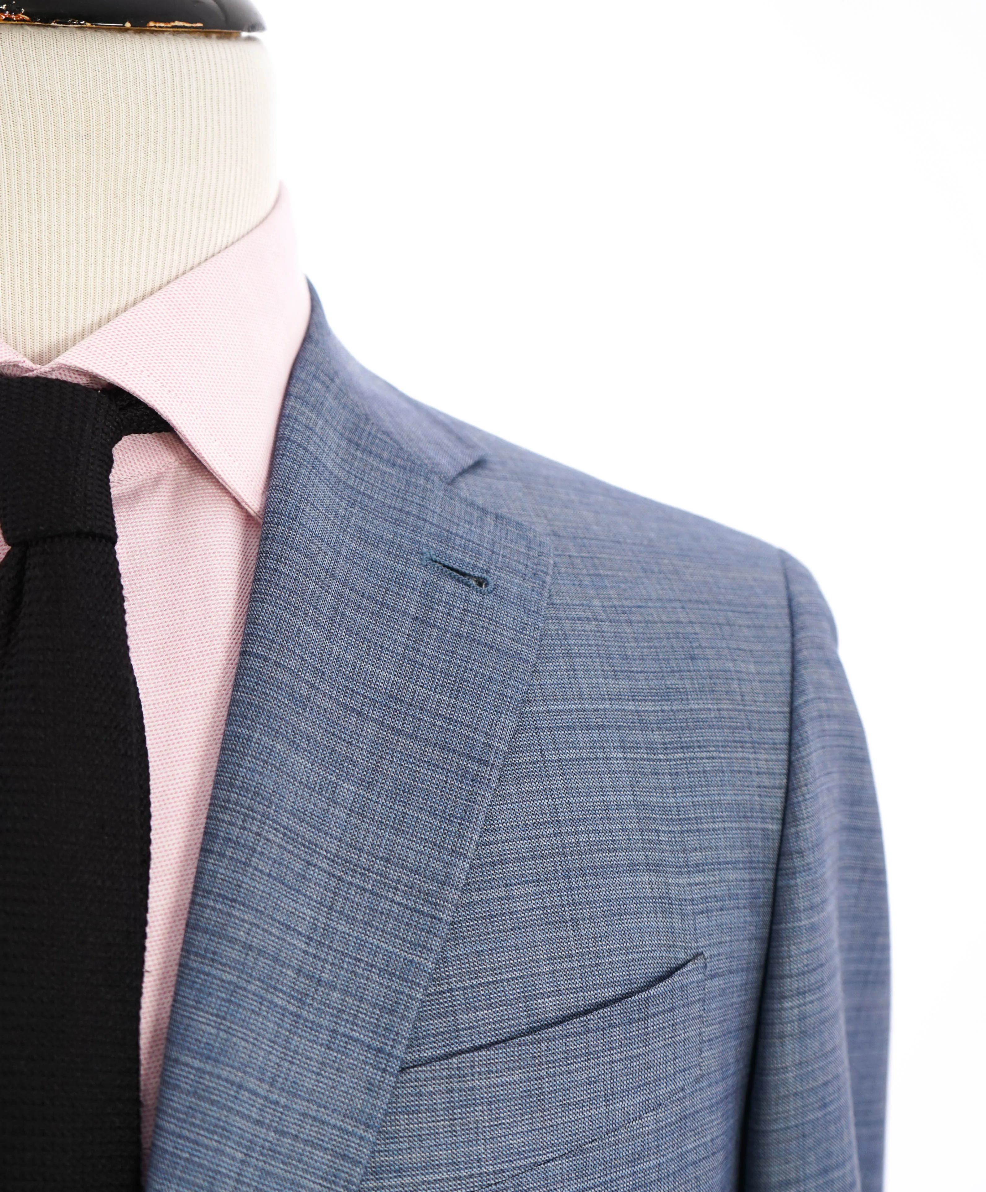 $1,895 CANALI - "KEI" Light Baby Blue Summer Wool Blazer - 42R