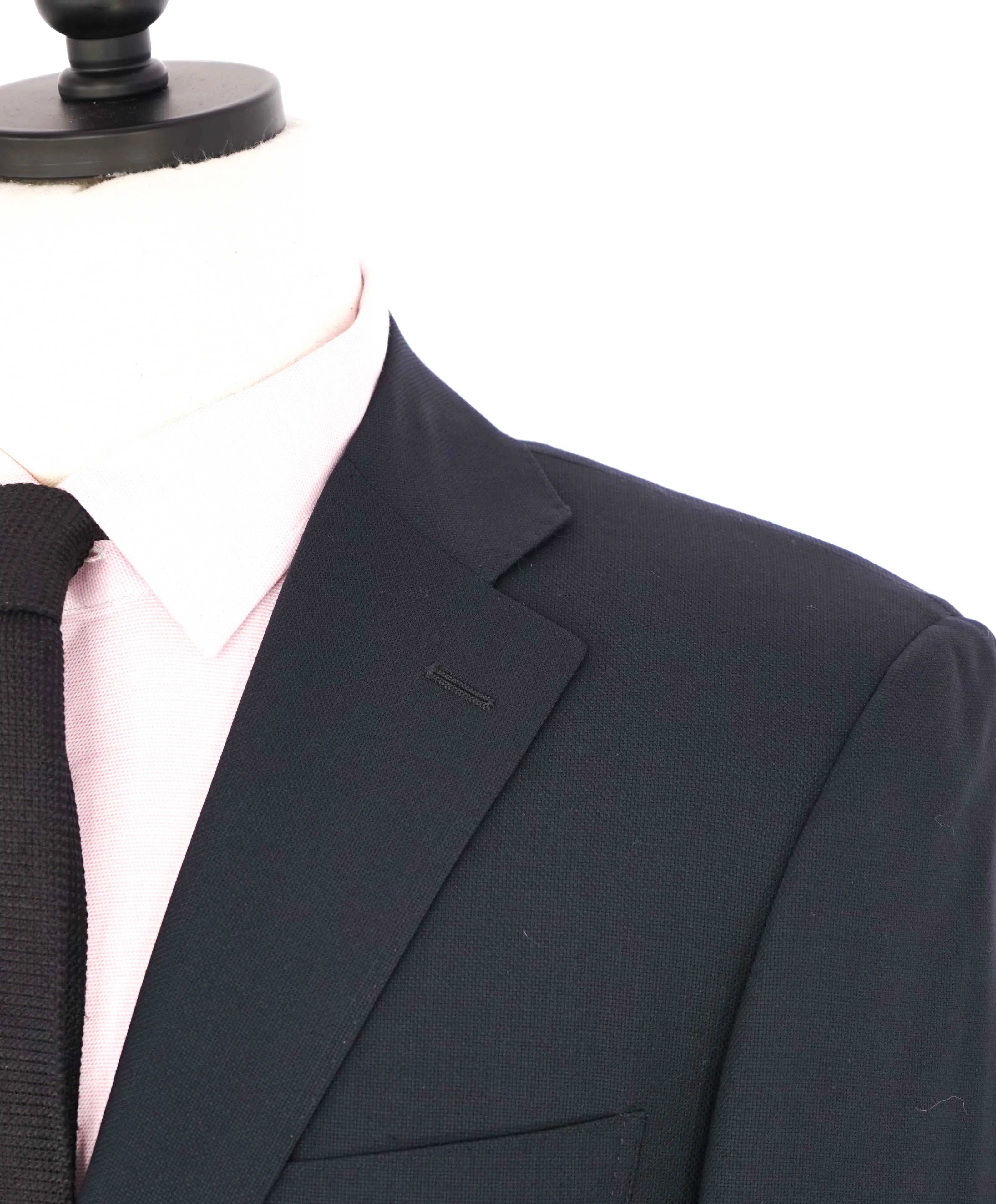 $1,895 CANALI - "TRAVEL WATER RESISTANT" Navy Royal Weave Wool Blazer - 36S