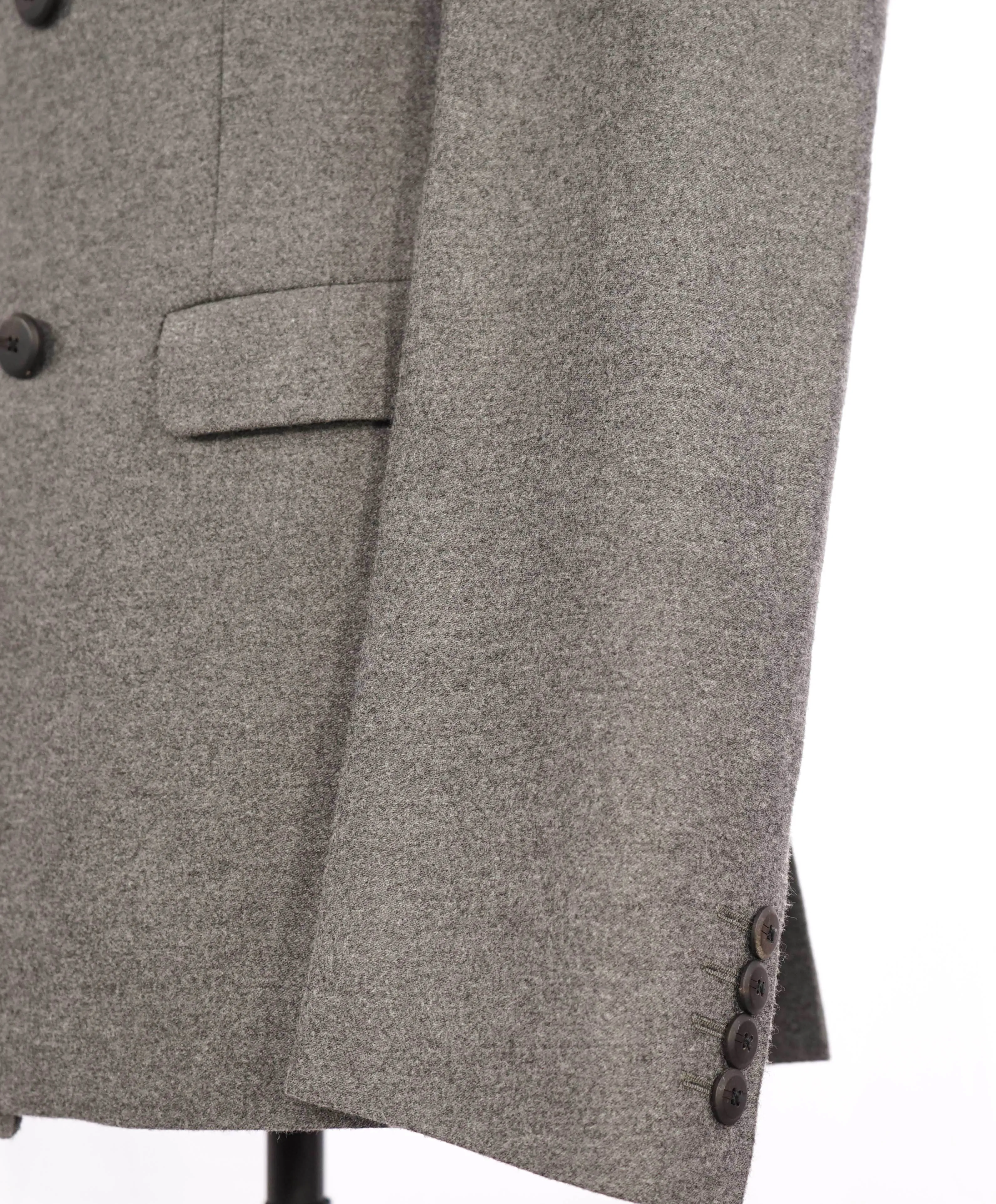 $1,995 ARMANI COLLEZIONI - Double Breasted Gray WATER PROOF Coat / Blazer - 38R