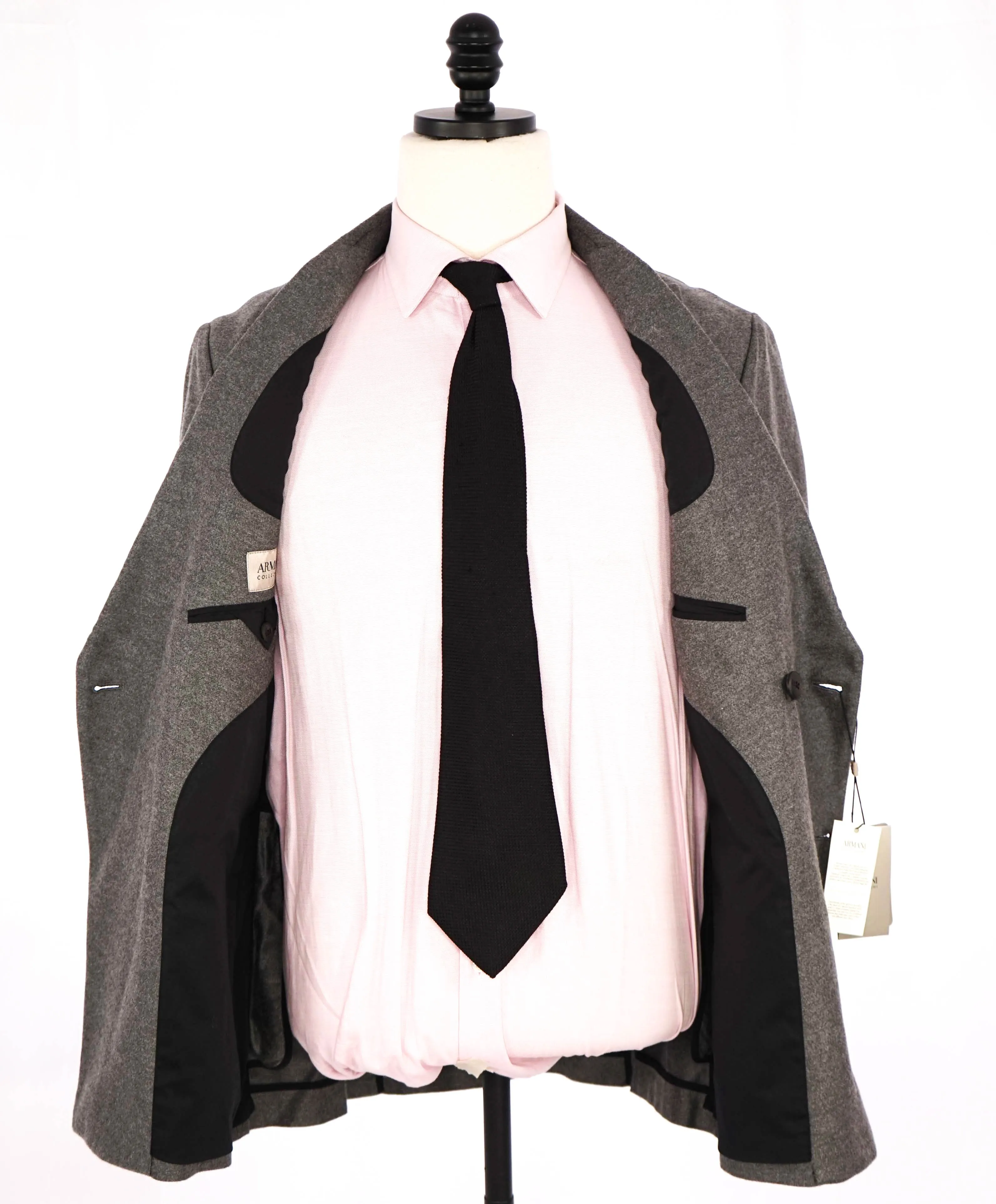$1,995 ARMANI COLLEZIONI - Double Breasted Gray WATER PROOF Coat / Blazer - 38R