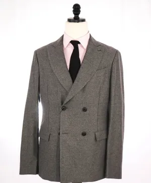 $1,995 ARMANI COLLEZIONI - Double Breasted Gray WATER PROOF Coat / Blazer - 38R