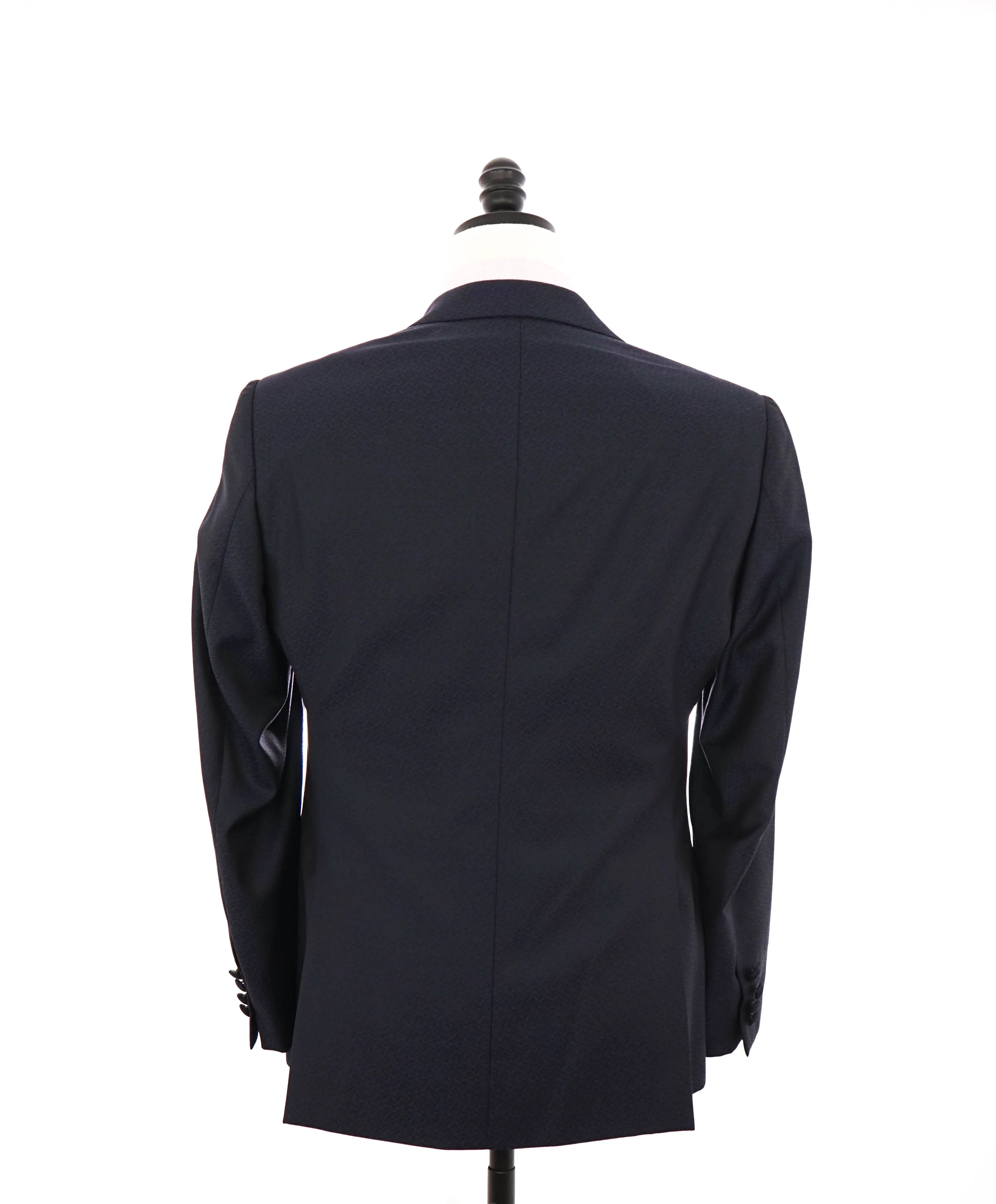 $1,995 ARMANI COLLEZIONI - "G Line" Blue Geometric Dinner Jacket Blazer - 40R