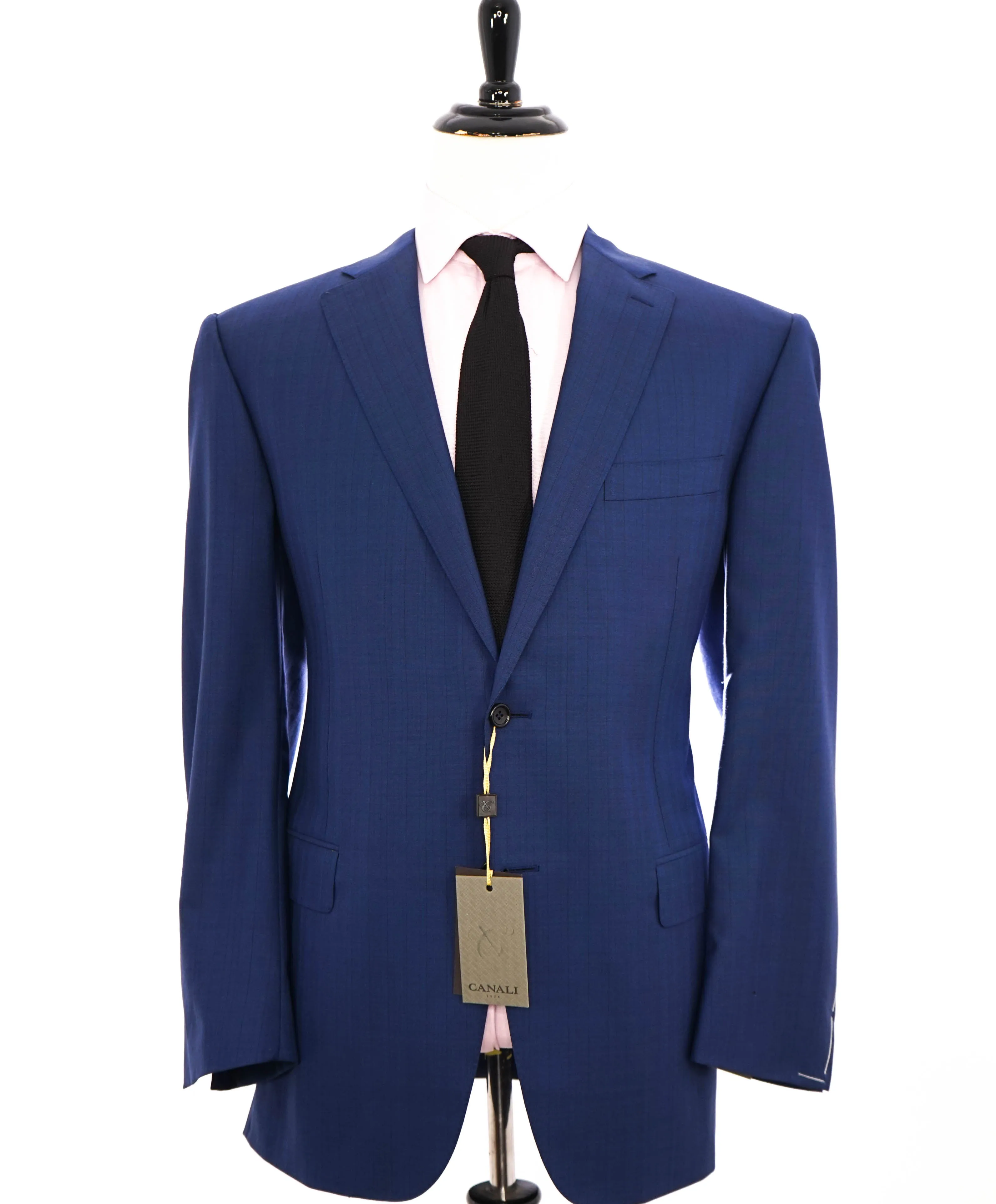 $2,495 CANALI - "EXCLUSIVE Super 160's" Blue Textured Blazer - 46L