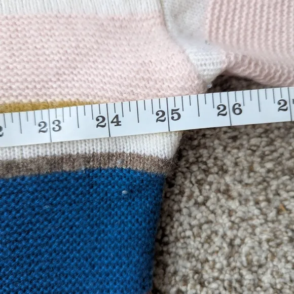 27 Miles Malibu Striped Cashmere Blend Sweater L