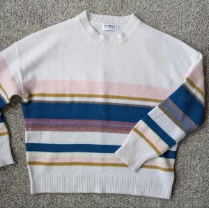 27 Miles Malibu Striped Cashmere Blend Sweater L
