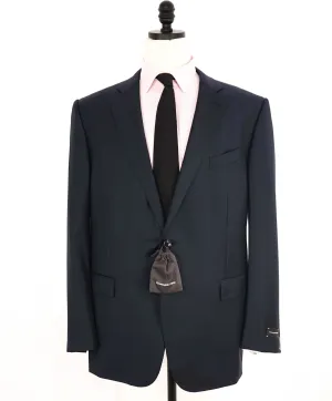$3,250 ERMENEGILDO ZEGNA -"TROFEO" Navy Blue Birdseye Blazer - 50L