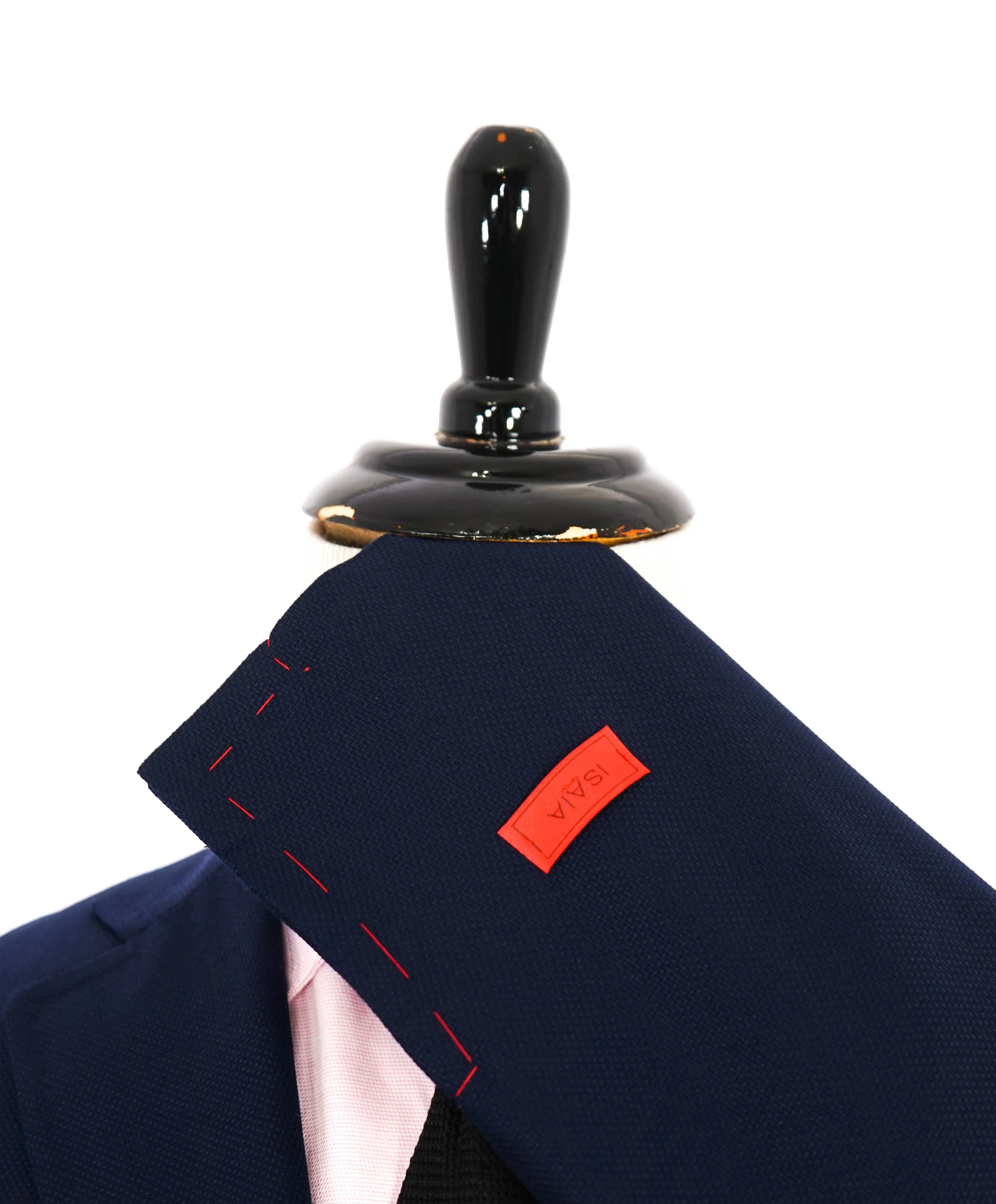 $3,295 ISAIA - "CORTINA" Navy Patch Pocket Textured Blazer - 42R