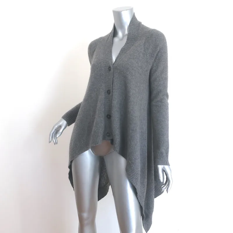 360 Cashmere Draped Cardigan Gray Cashmere Size Small V-Neck Sweater