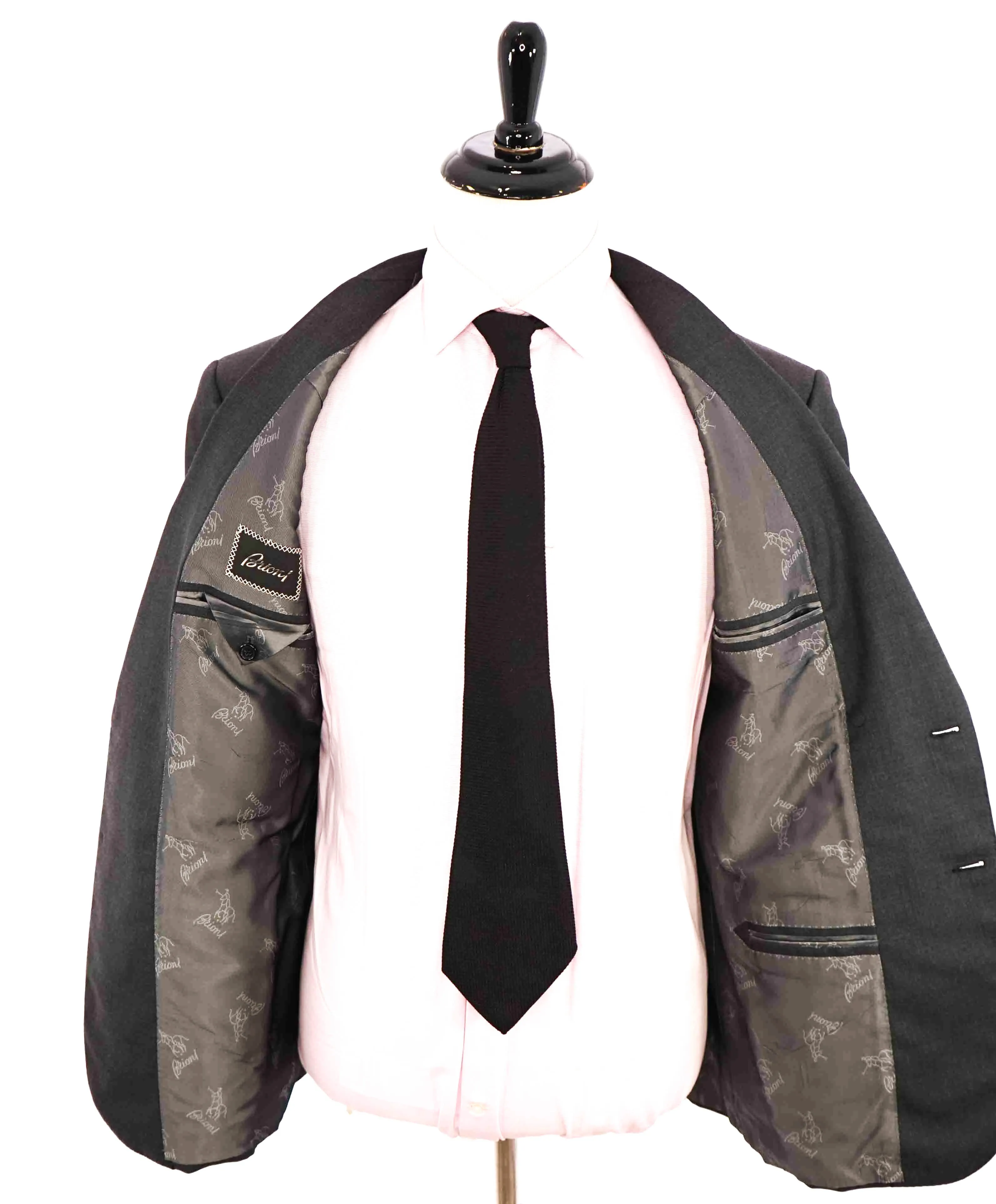 $5,395 BRIONI - Charcoal 2-Button Hand Made In Italy Blazer- 44R US