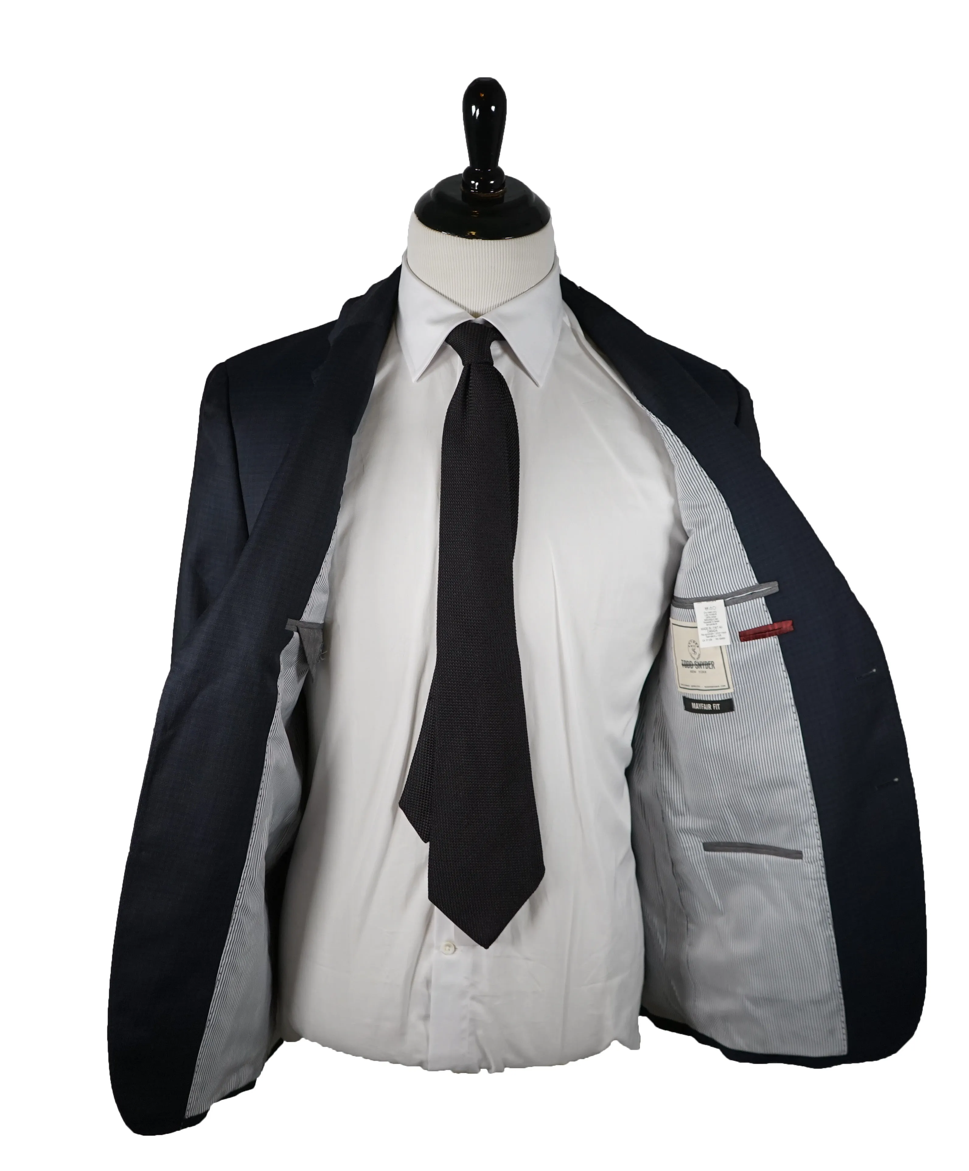 $550 TODD SNYDER - “Mayfair Fit” Check Blue & Gray Blazer - 38R