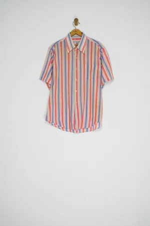 70's CANDY STRIPED BUTTON UP / LARGE
