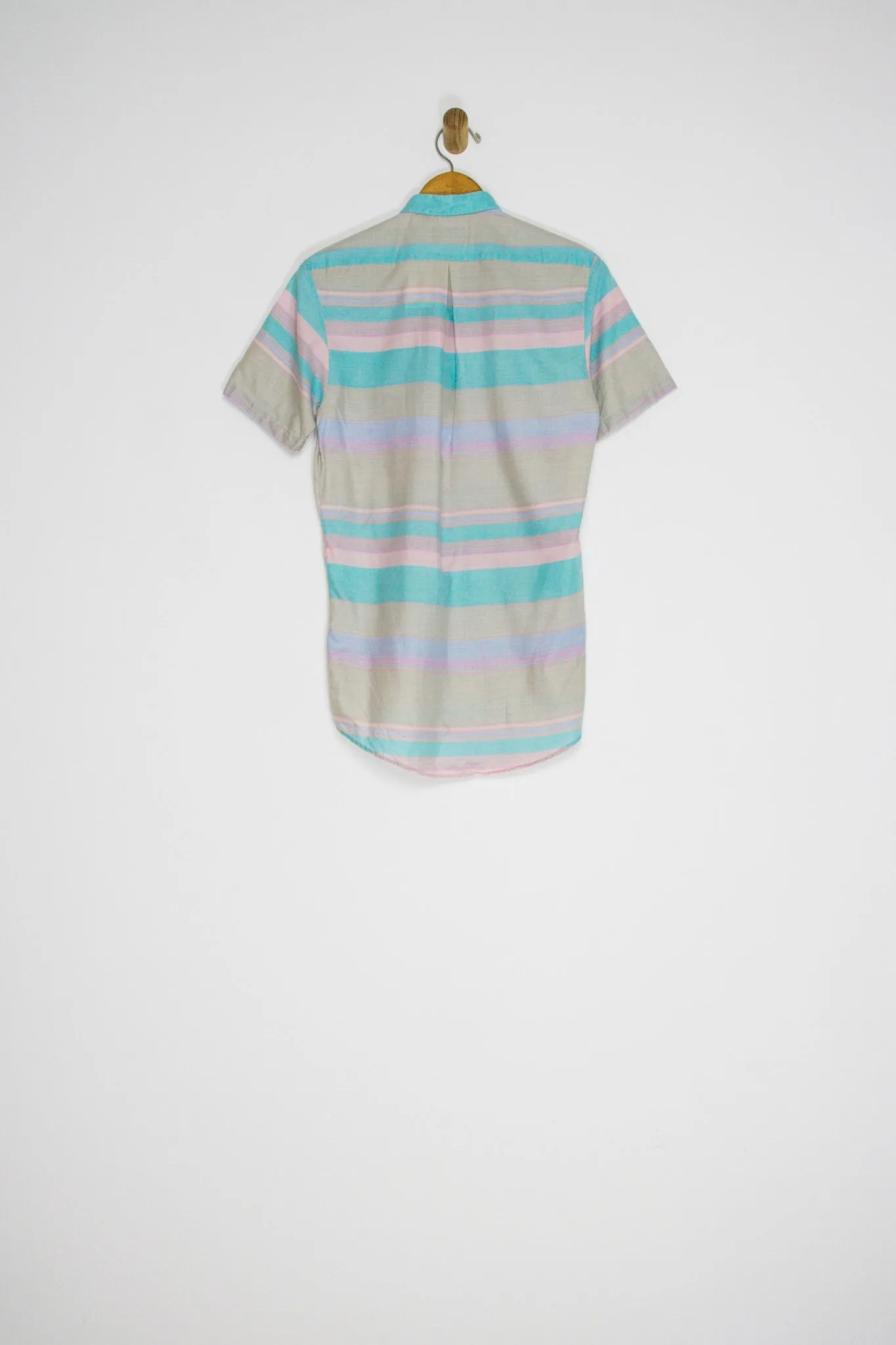 80's PASTEL STRIPED BUTTON UP / SMALL