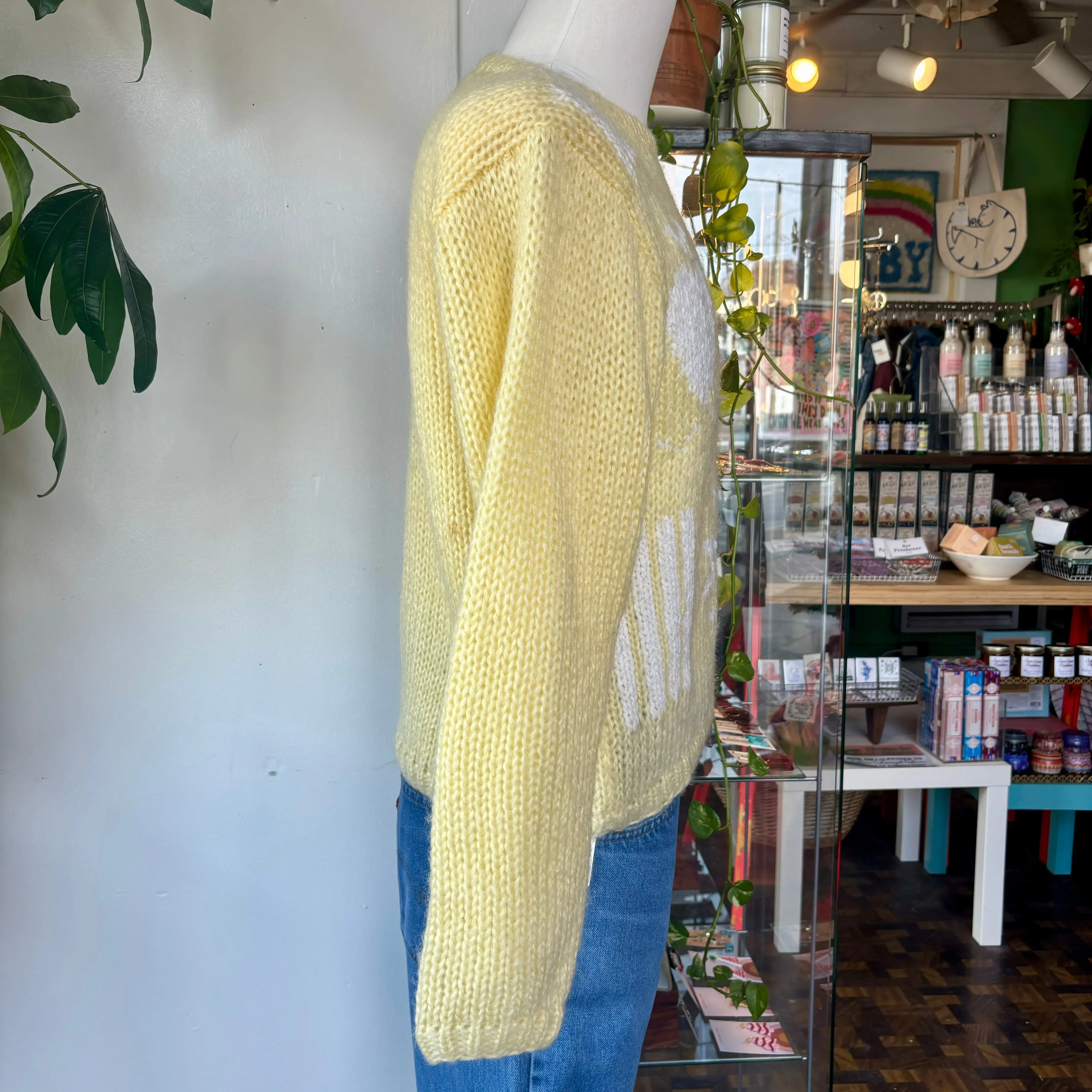 80s Santa Cruz wool blend cable knit sweater