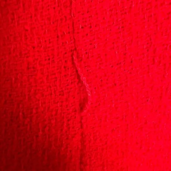 80s Vintage Union Made Cherry Red 92% Wool Blend Gold Button Blazer Size 16 / XL