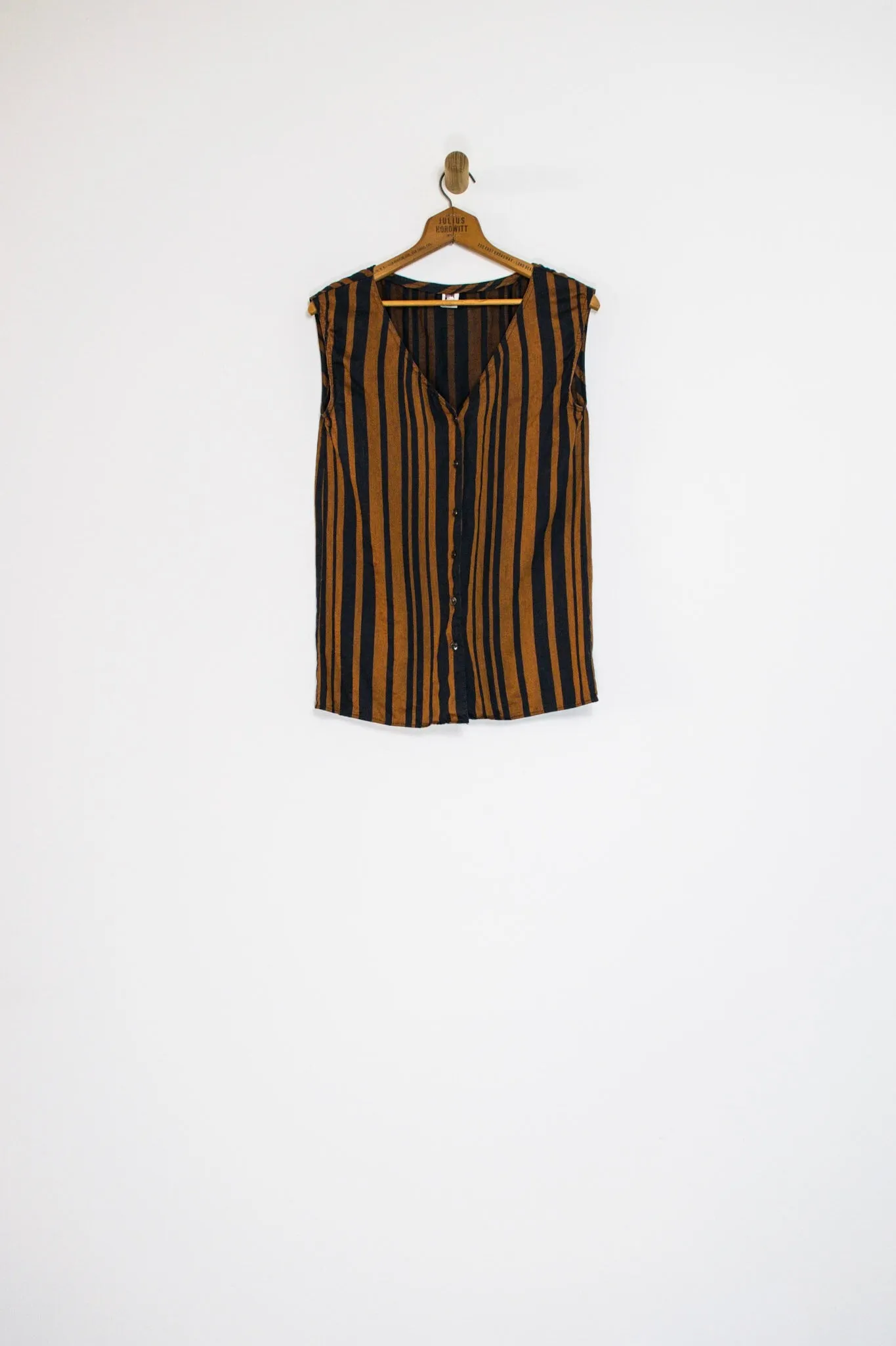 90’s ANNE KLEIN STRIPED BUTTON TANK / SMALL