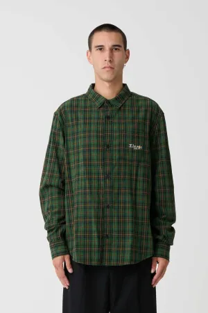 91 FLOWER CHECK SHIRT - GREEN