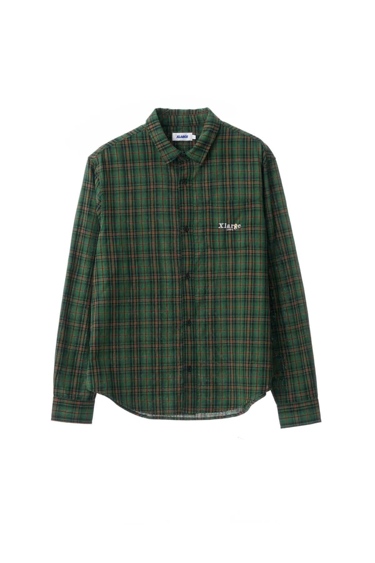 91 FLOWER CHECK SHIRT - GREEN