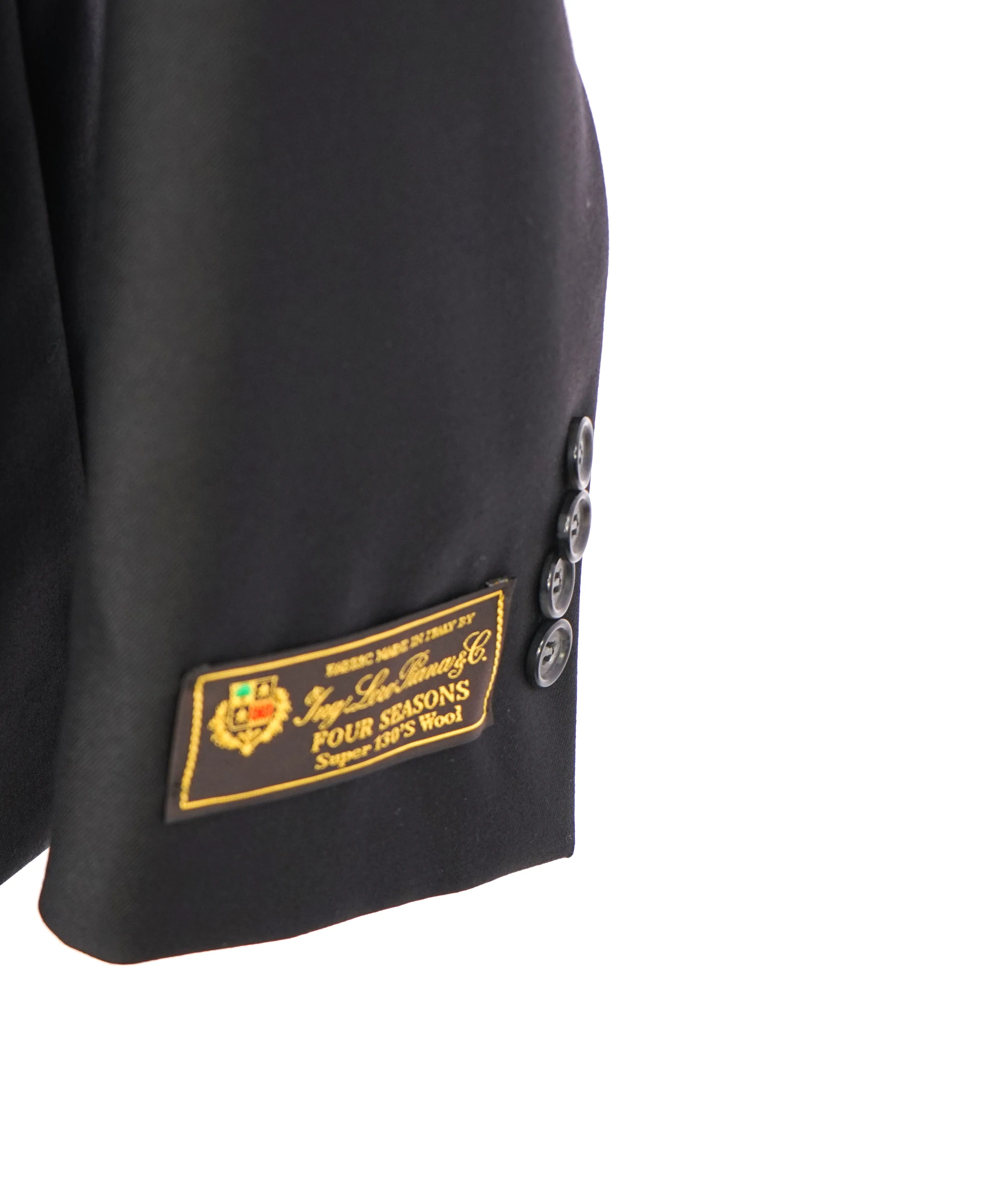 $995 LORO PIANA - MOVIMENTO “Four Seasons” 130s Black Blazer- 38S