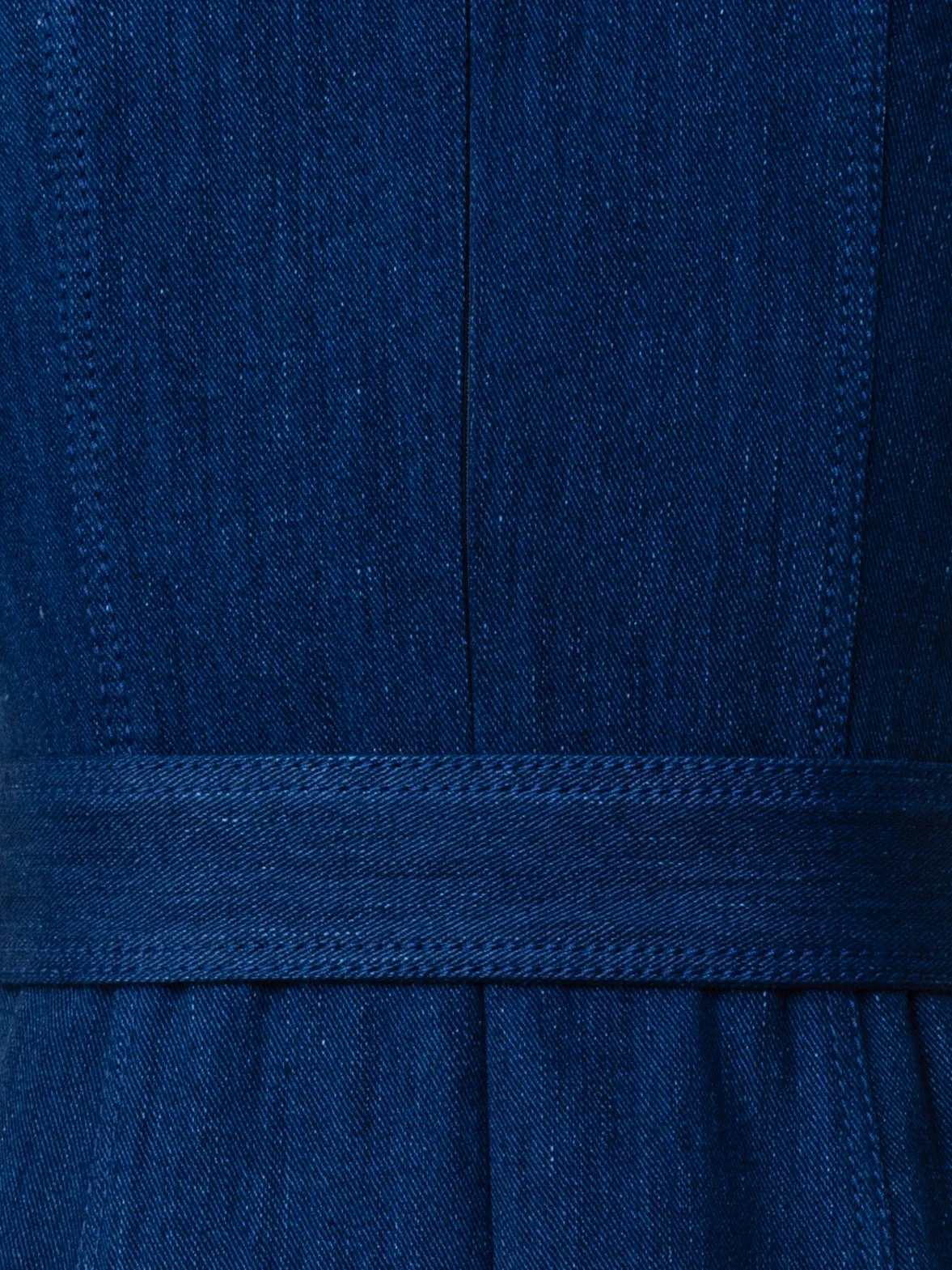 A-Line Denim Stretch Dress with Eyelet Detail