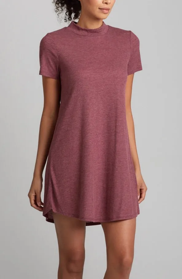 A Line Ribbed Short Dress