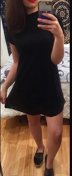 A Line Ribbed Short Dress