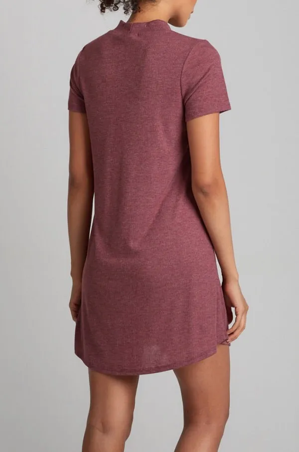 A Line Ribbed Short Dress