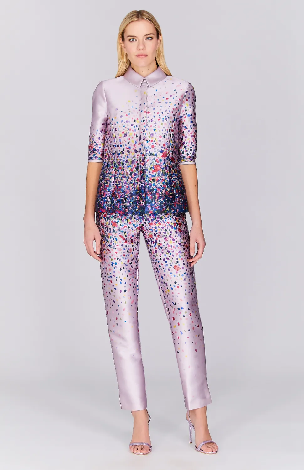 Abstract Garden Narrow Leg Pant w/ Back Zip
