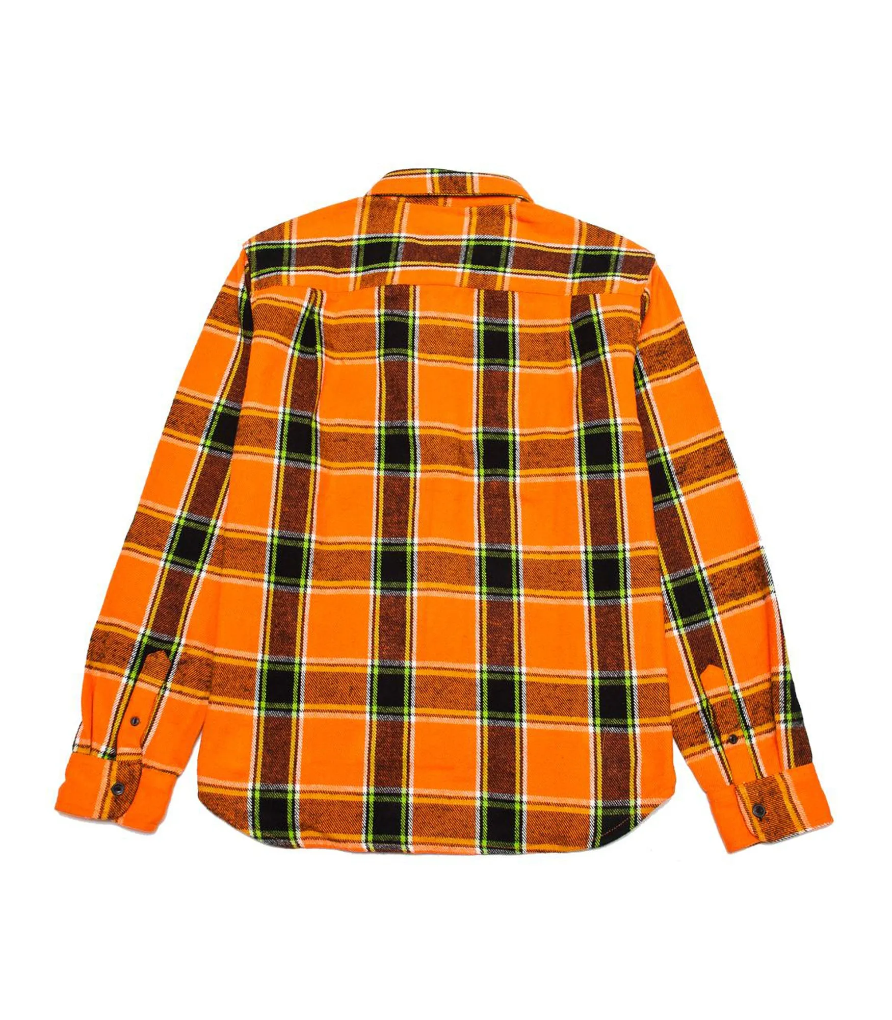 Ace Plaid Ls Shirt - Orange