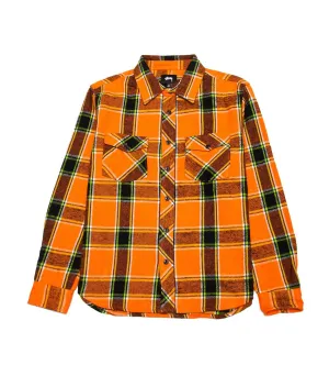 Ace Plaid Ls Shirt - Orange