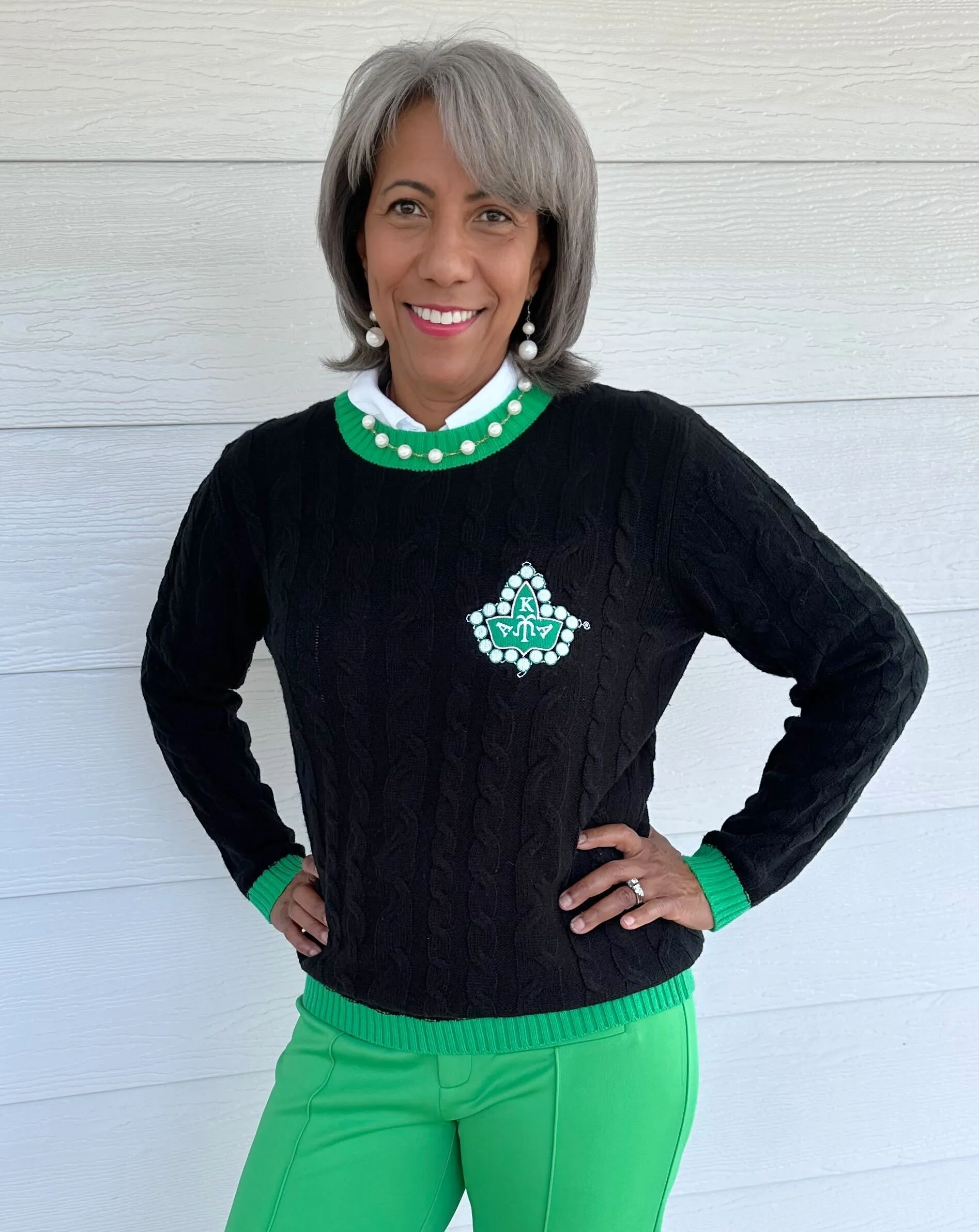 AKA | Cable Knit Skirt & Sweater Set