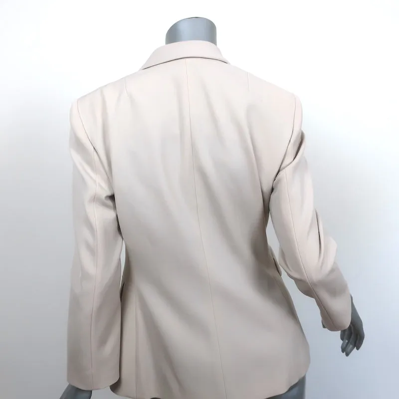 Akris Punto Blazer Beige Stretch Wool Size US 6 Two-Button Jacket