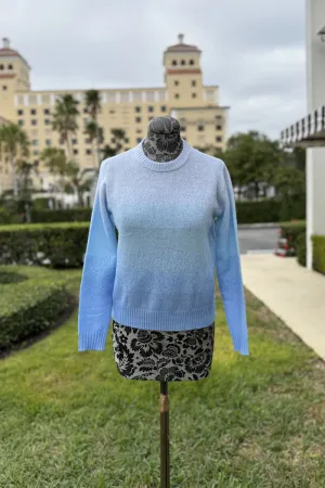 Alashan Dip Dye Sweater in Blue and White