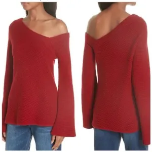 A.L.C. Asymmetric One-shoulder wool/cashmere sweater GRAY