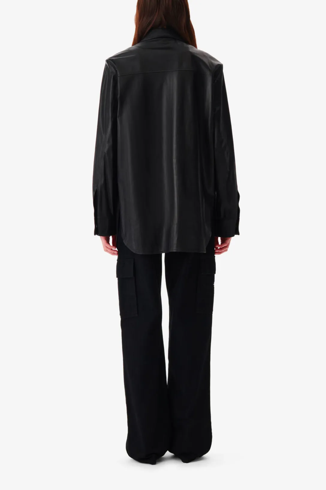 Alegre Leather Shirt | Black