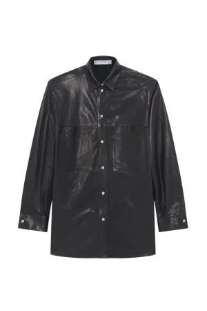 Alegre Leather Shirt | Black