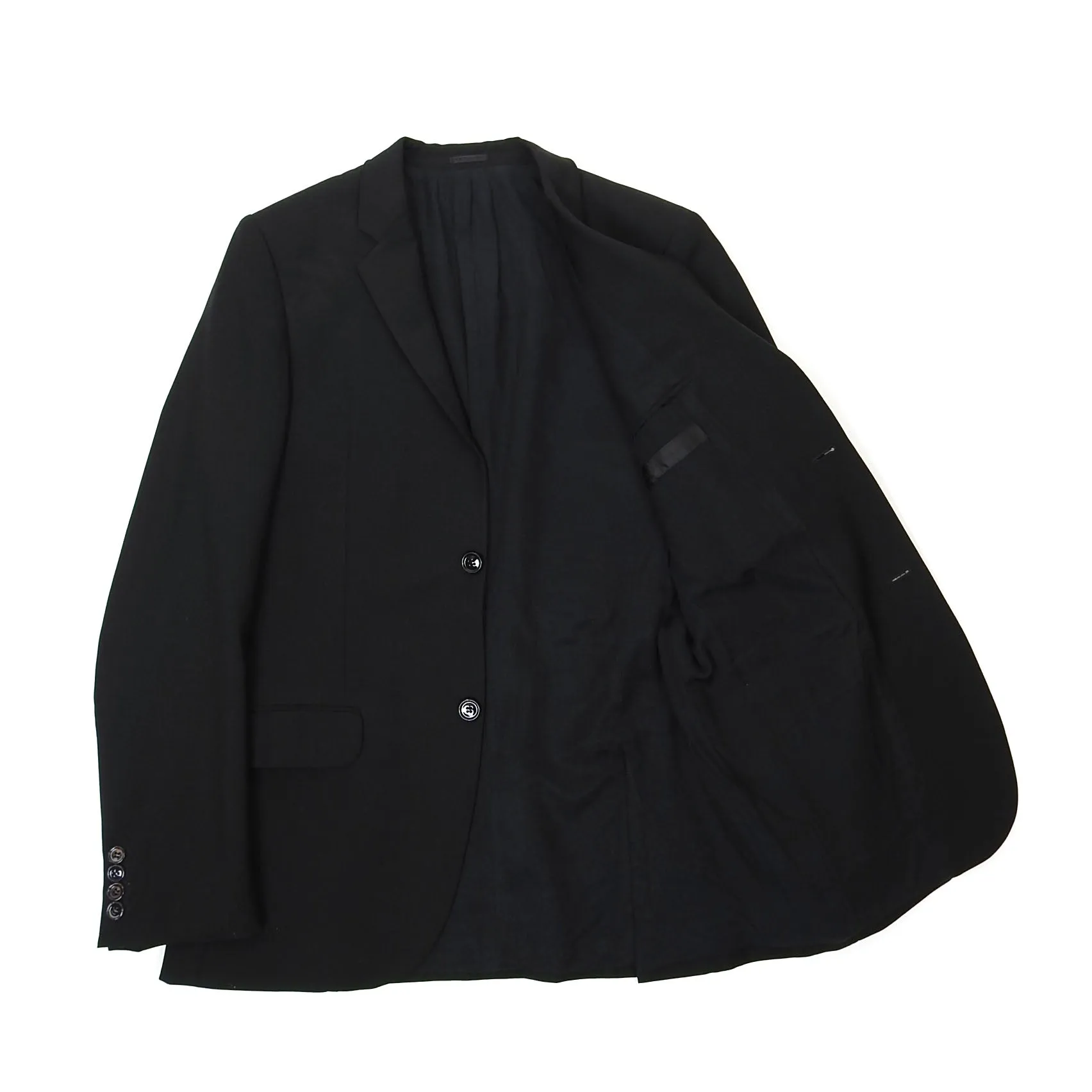 Alexander McQueen Black Wool Blazer Size48