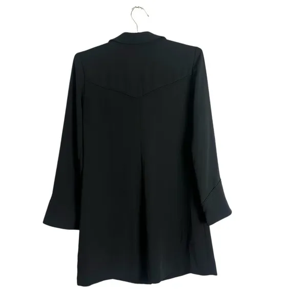 &amp; Other Stories Black Snap Button Long Sleeve Shirt Dress Size 8/M