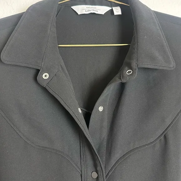 &amp; Other Stories Black Snap Button Long Sleeve Shirt Dress Size 8/M