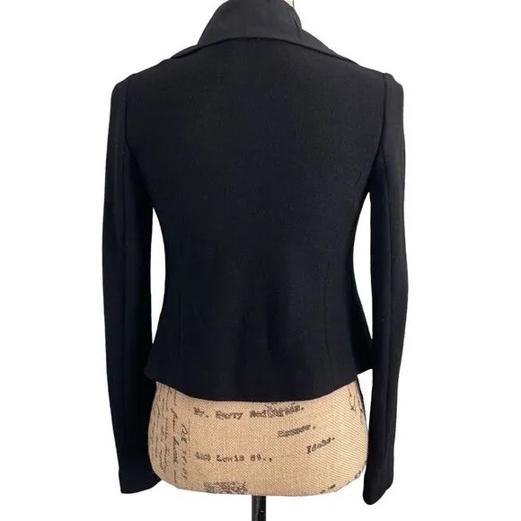 Ann Taylor Black Blazer/Jacket with Hook Closure XS