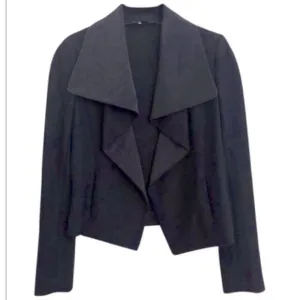Ann Taylor Black Blazer/Jacket with Hook Closure XS