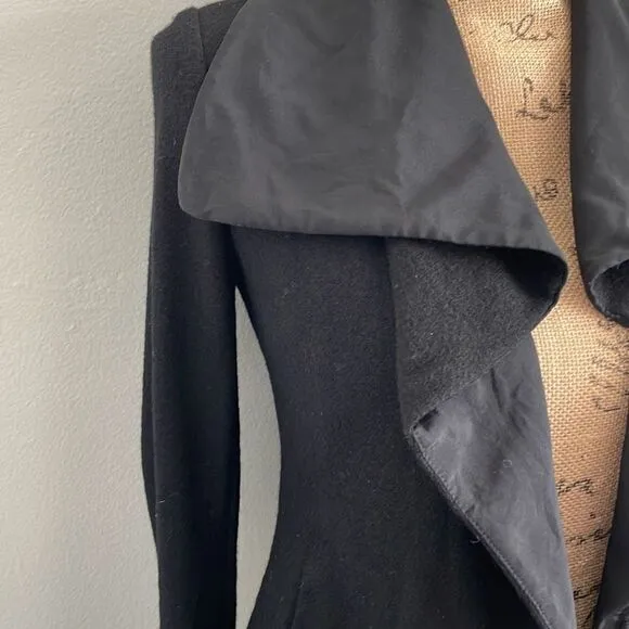 Ann Taylor Black Blazer/Jacket with Hook Closure XS