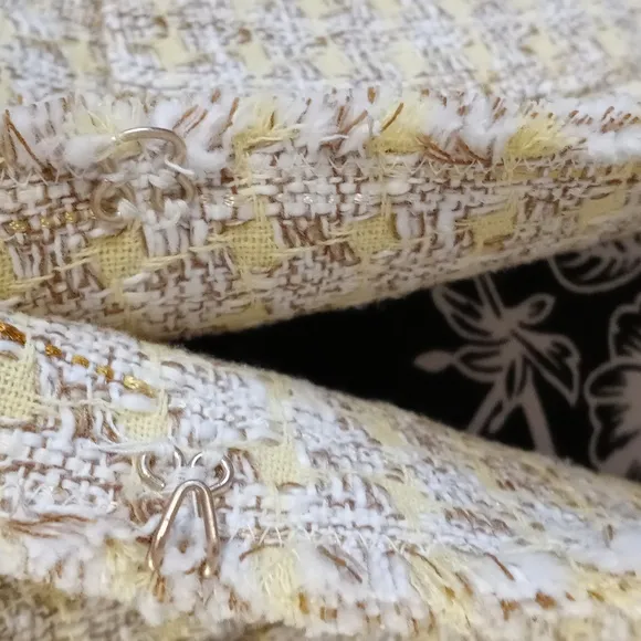 💛Ann Taylor💛 - Gold/Cream Shimmer Tweed Blazer Jacket